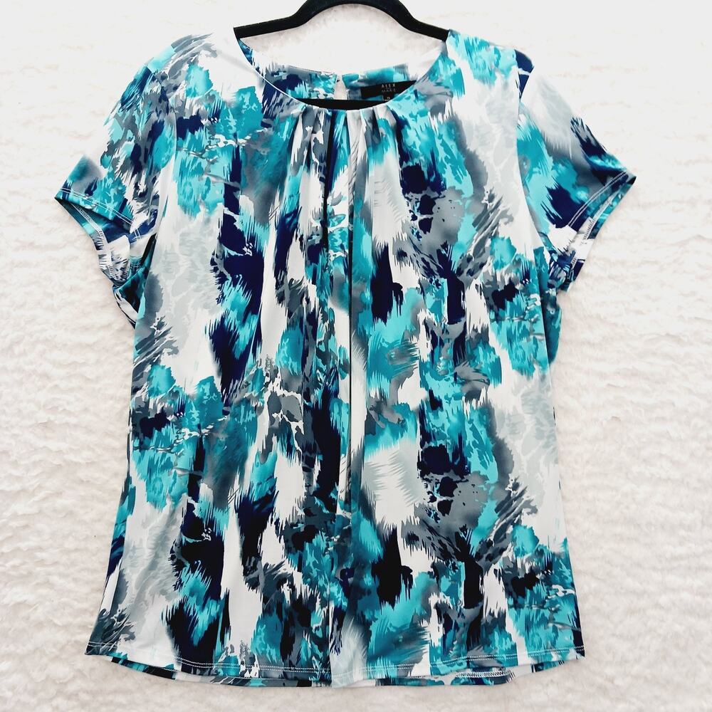 Blouse Teal Artistic Whimsycore Festival Statement Soft Girl Officewear Size M